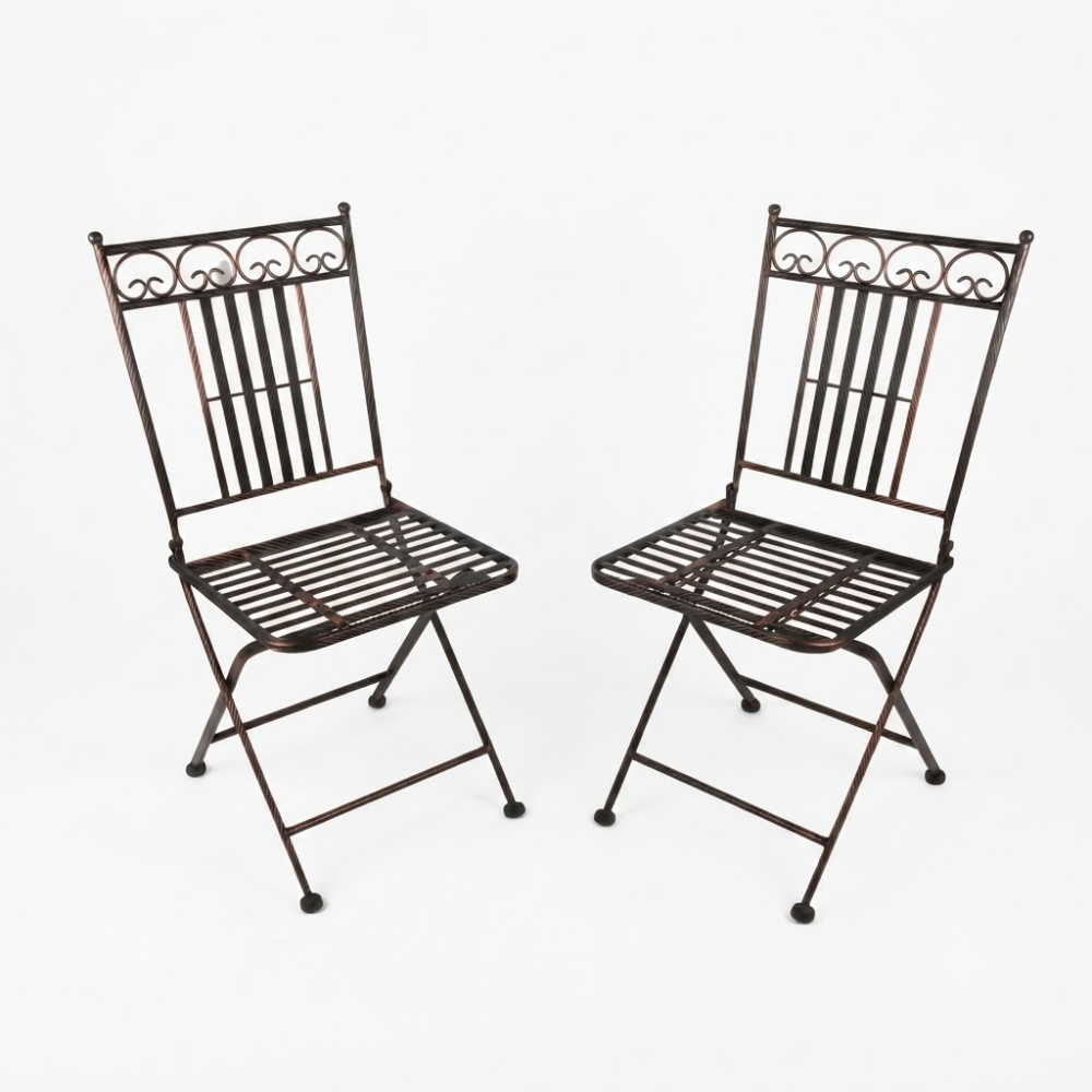 Klappbares Gartenstuhl-Set „Culta“ – Romantischer Bistro-Charme für Ihr Zuhause
